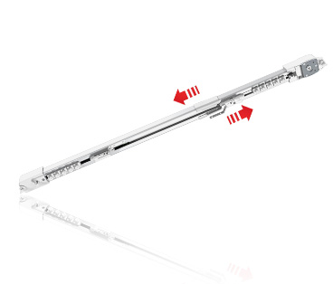 One line telescopic curtain track